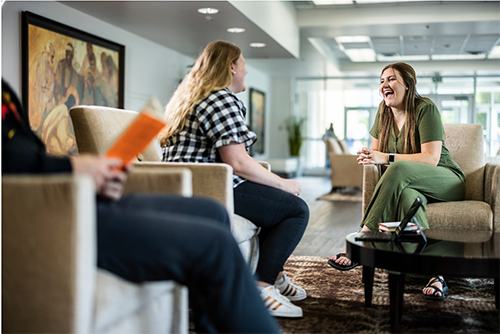 two females having a conversation