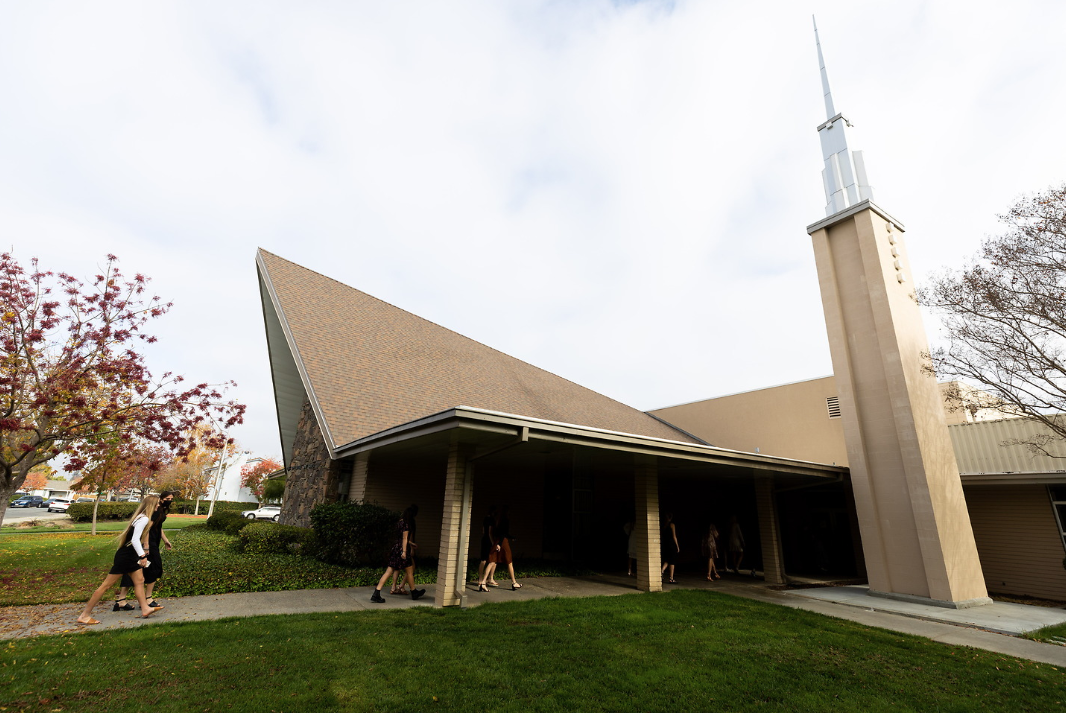 exterior of LDS meeting house